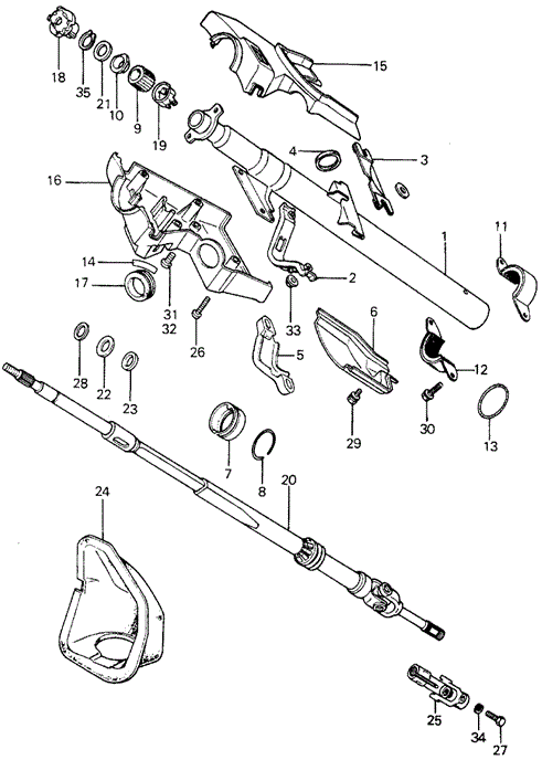 CHASSIS/STEERING COLUMN (2) for 1983 Honda CIVIC HATCHBACK #1