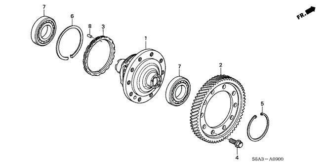 TRANSMISSION - AUTOMATIC/AT DIFFERENTIAL GEAR for 2003 Honda CIVIC SEDAN #1