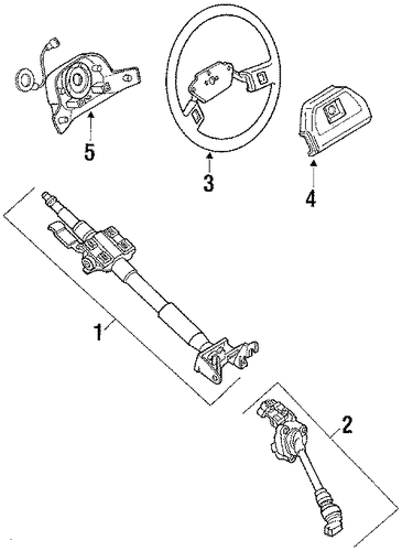 929 STEERING COLUMN & WHEEL