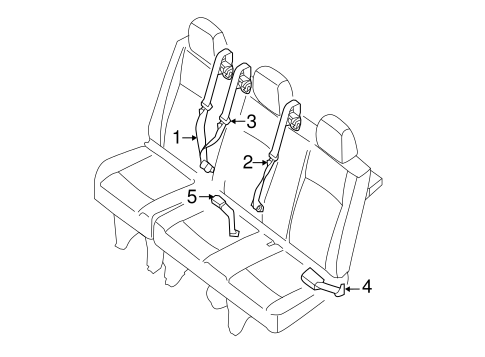 NV2500 REAR SEAT BELTS 3