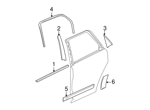 Equinox EXTERIOR TRIM - REAR DOOR