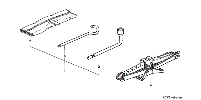 INTERIOR / BUMPER/TOOLS - JACK for 2004 Honda ELEMENT #1