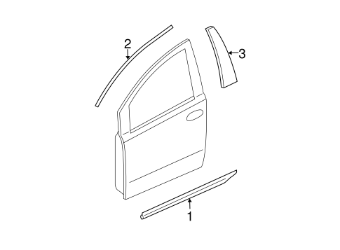 Quest EXTERIOR TRIM - FRONT DOOR