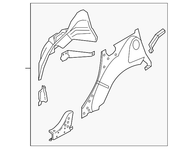 G6701-5AAMA Деталь WHEELHOUSE ASSY, LEFT