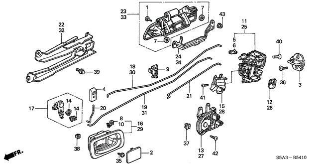 BODY / AIR CONDITIONING/REAR DOOR LOCKS for 2003 Honda CIVIC SEDAN #1