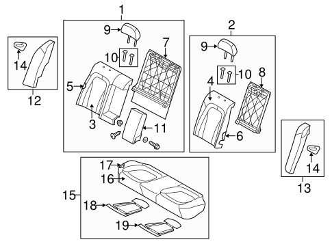 Optima REAR SEAT COMPONENTS