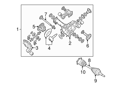 QX56 CARRIER & FRONT AXLES