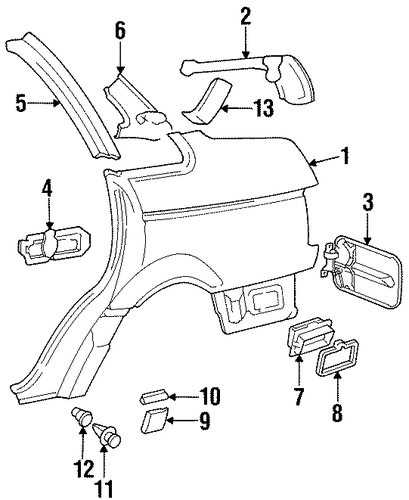 Passat EXTERIOR TRIM - QUARTER PANEL 2
