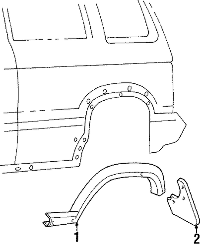 Trooper EXTERIOR TRIM - QUARTER PANEL