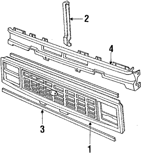 E-250 Econoline Club Wagon GRILLE & COMPONENTS
