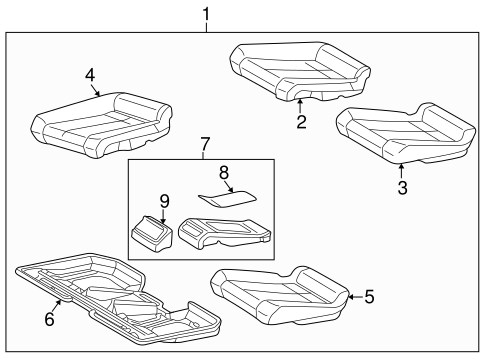 CLK320 REAR SEAT COMPONENTS