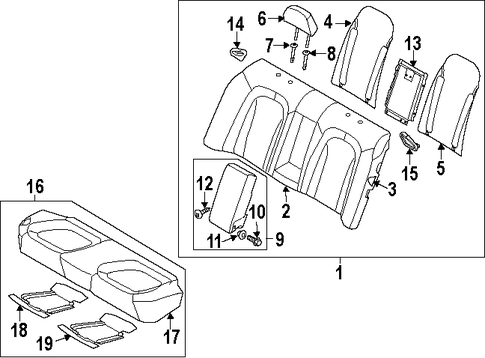 Optima REAR SEAT COMPONENTS