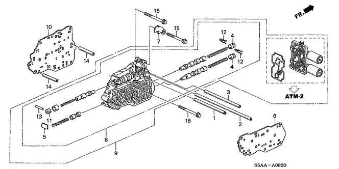 TRANSMISSION - AUTOMATIC/AT SECONDARY BODY for 2004 Honda CIVIC SEDAN #1