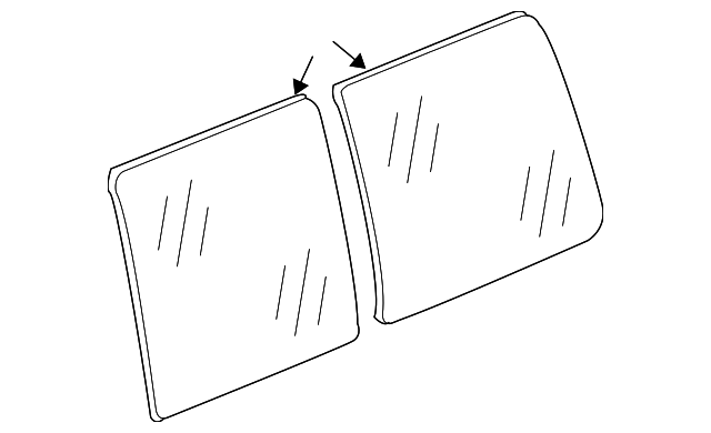 25859124 Деталь QUARTER GLASS, LEFT
