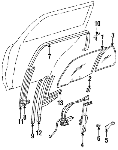 Sephia GLASS - REAR DOOR