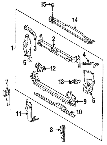 MX-3 RADIATOR SUPPORT