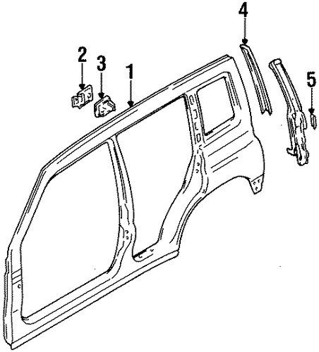 Tracker EXTERIOR TRIM - QUARTER PANEL 2