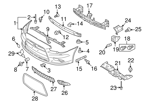 Lancer BUMPER & COMPONENTS - FRONT