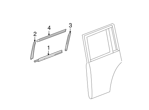 xB EXTERIOR TRIM - REAR DOOR
