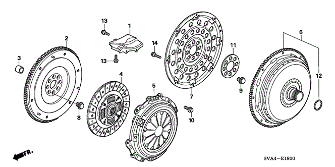 CIVIC COUPE CLUTCH - TORQUE CONVERTER (1.8L)
