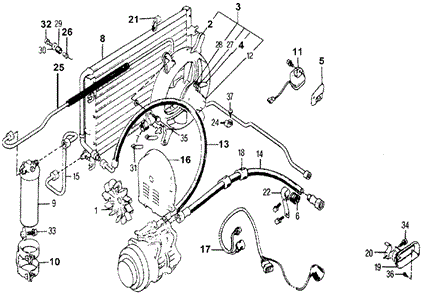 BODY / AIR CONDITIONING/A/C AIR CONDITIONER - FAN - RECEIVER HOSE for 1978 Honda ACCORD HATCHBACK #1