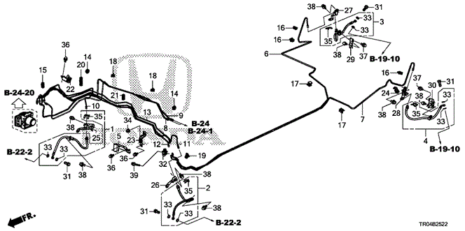 CIVIC SEDAN BRAKE LINES (2.4L) (DISK)