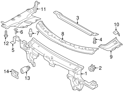 Touareg RADIATOR SUPPORT