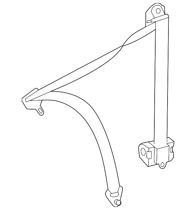 68010992AA Деталь BELT & RETRACTOR, LEFT