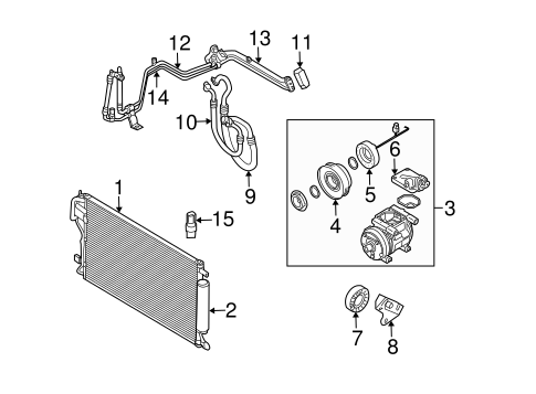 Sportage CONDENSER, COMPRESSOR & LINES 2