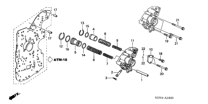 TRANSMISSION - AUTOMATIC/AT ACCUMULATOR BODY (V6) for 2003 Honda ACCORD COUPE #1