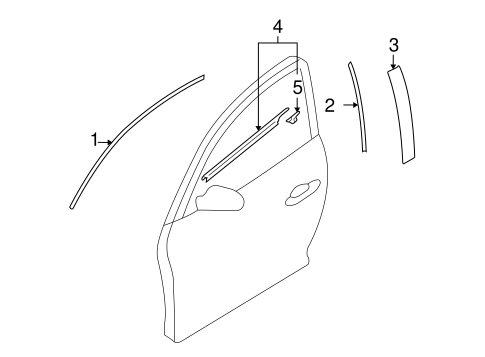 RX-8 EXTERIOR TRIM - FRONT DOOR