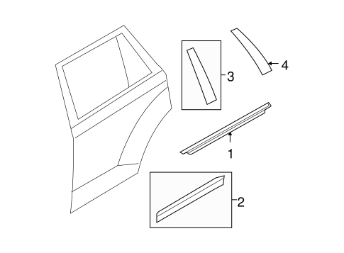 Edge EXTERIOR TRIM - REAR DOOR