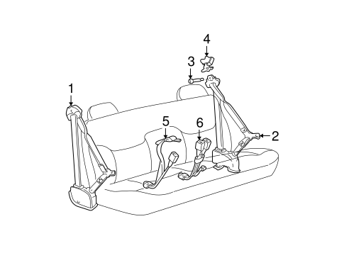 C2500 REAR SEAT BELTS 2