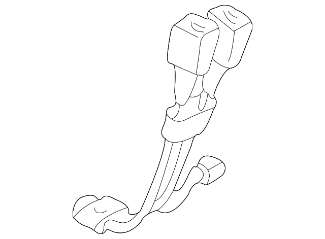 12384303 Деталь CENTER SEAT BELT, LEFT