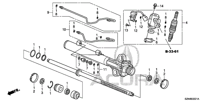 ZDX P.S. GEAR BOX COMPONENTS (2)