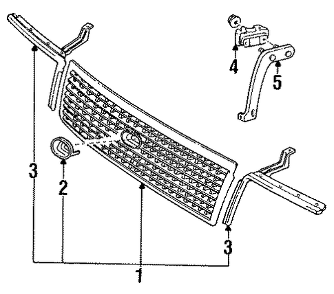 LS400 GRILLE & COMPONENTS