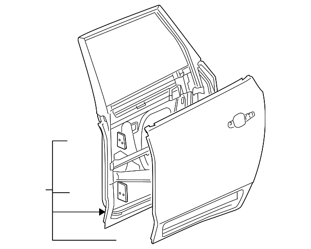 20792687 Деталь DOOR SHELL, LEFT