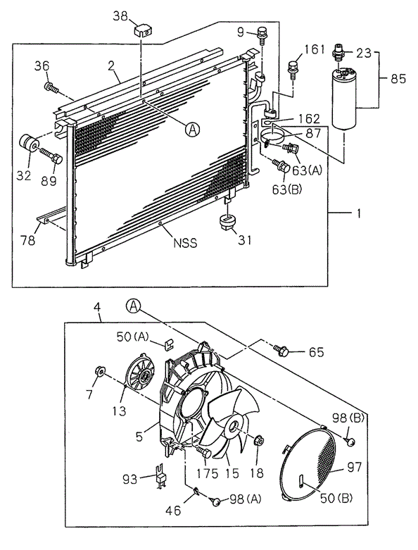 BODY / AIR CONDITIONING/A/C CONDENSER (2) for 1997 Honda PASSPORT #1