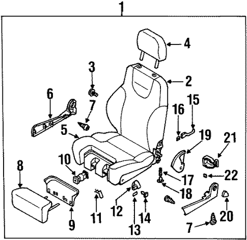 VehiCROSS FRONT SEAT COMPONENTS