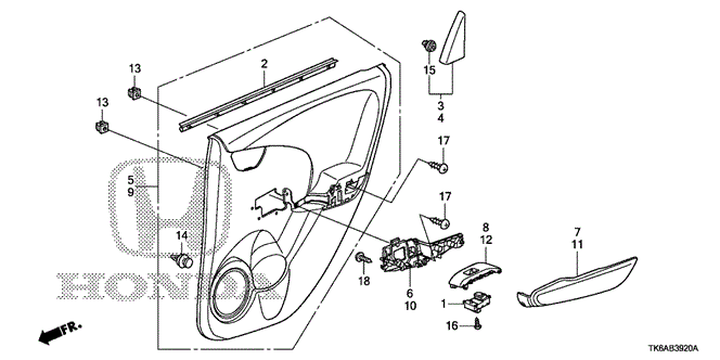 INTERIOR / BUMPER/REAR DOOR LINING for 2013 Honda FIT #1
