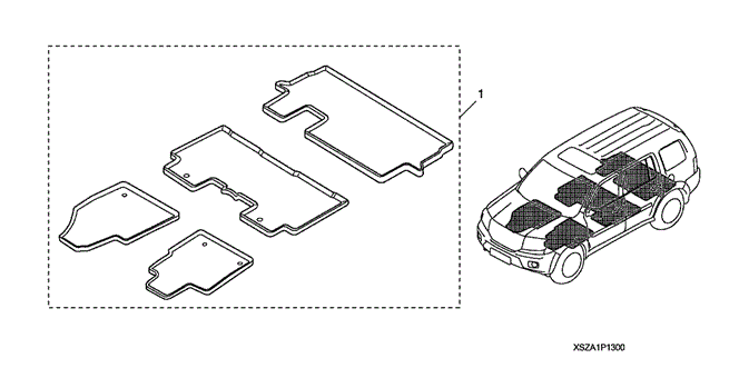 ACCESSORIES/ALL SEASON FLOOR MATS for 2010 Honda PILOT #1