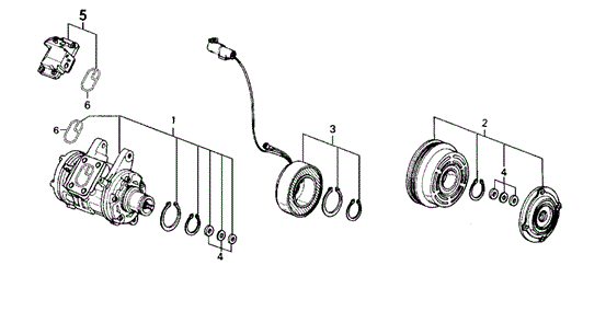 BODY / AIR CONDITIONING/A/C COMPRESSOR SUB-ASSEMBLIES for 1981 Honda ACCORD HATCHBACK #1