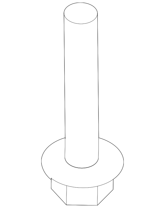62617-2B000 Деталь LOWER CNTRL ARM FRONT BOLT, RIGHT