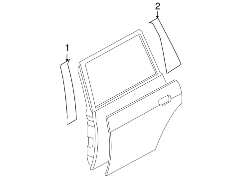 Endeavor EXTERIOR TRIM - REAR DOOR