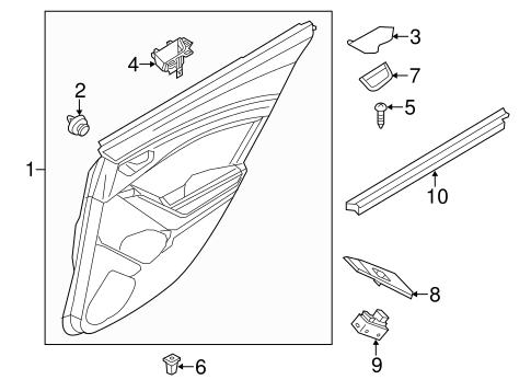 3 INTERIOR TRIM - REAR DOOR
