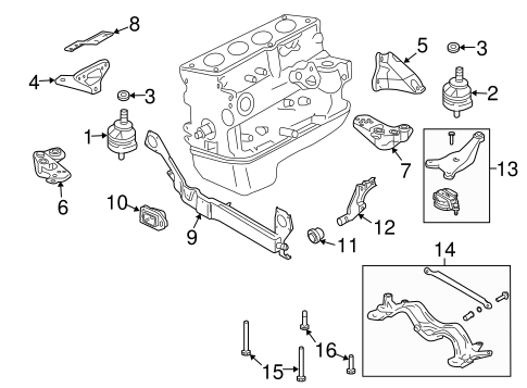 A4 ENGINE & TRANS MOUNTING 2