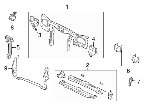 Escape RADIATOR SUPPORT