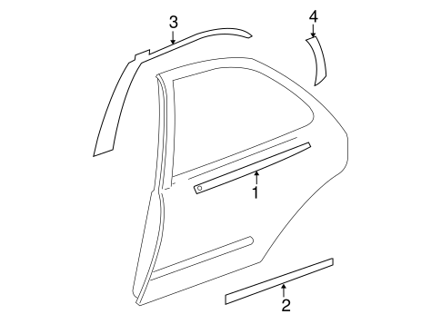 Altima EXTERIOR TRIM - REAR DOOR