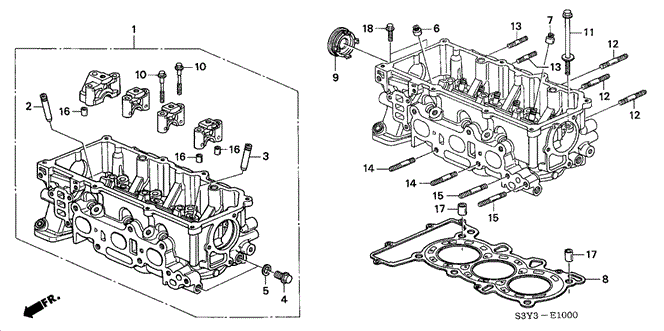 ENGINE/CYLINDER HEAD for 2002 Honda INSIGHT #1