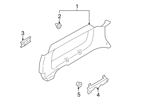 Forester INTERIOR TRIM - QUARTER PANELS